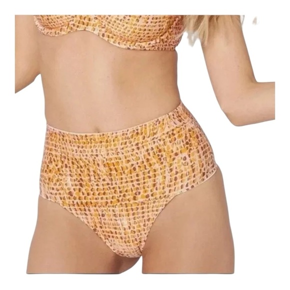 L*Space Cardi One Sleeve Swim Top/ Desi High Waisted Bottom in Wild Bunch NWT - Picture 2 of 10